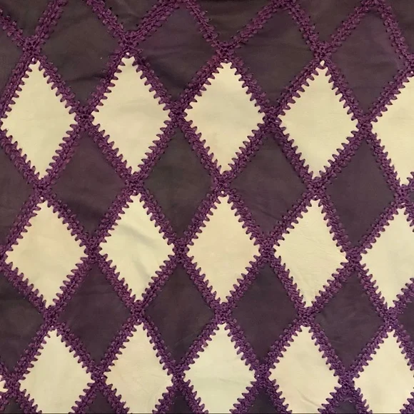 Vintage Patchwork Leather Batwing Top - Picture 10 of 11